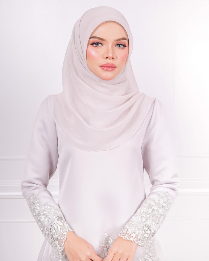 Syasya Bawal Bridal Drape (Grey)