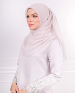 Syasya Bawal Bridal Drape (Grey)