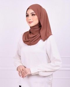 Basic Premium Chiffon Shawl (Walnut)