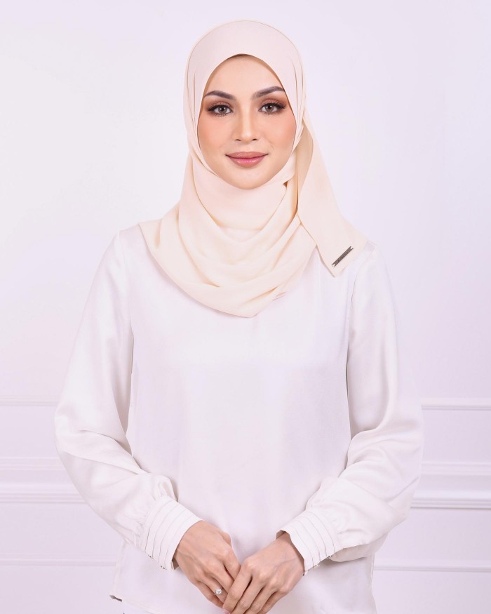 Basic Premium Chiffon Shawl (Wheat)