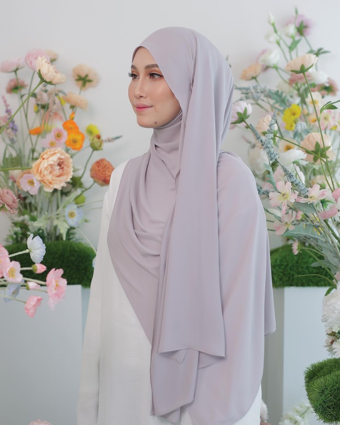 ASYALLIEE BASIC CHIFFON SHAWL ( HEATHER )