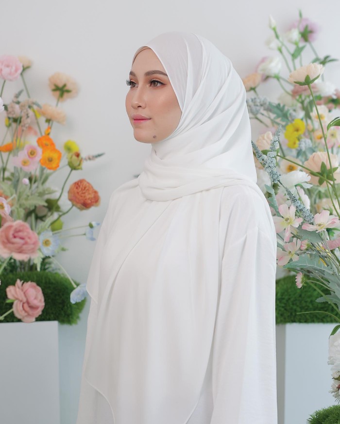 ASYALLIEE BASIC CHIFFON SHAWL ( WHITE )