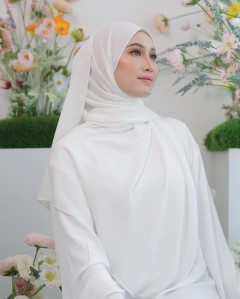 ASYALLIEE BASIC CHIFFON SHAWL ( WHITE )