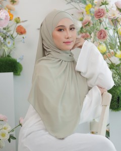 ASYALLIEE BASIC CHIFFON SHAWL ( SAGE GREEN )