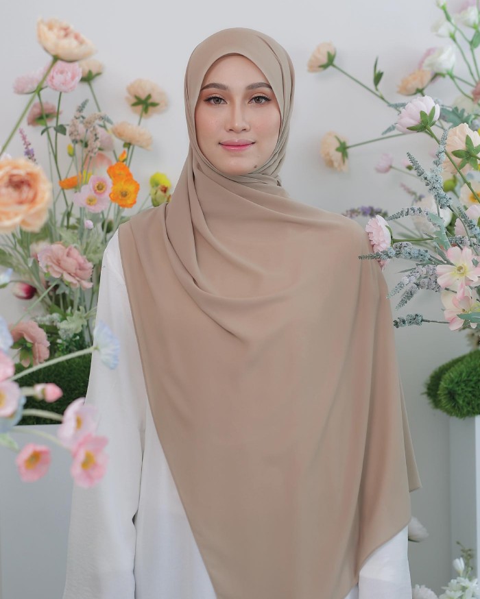 ASYALLIEE BASIC CHIFFON SHAWL ( MOCHA )