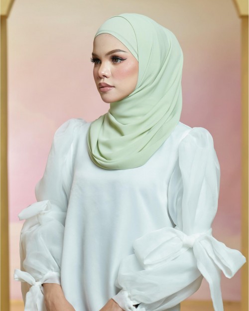 Basic Premium Chiffon Shawl (Green Tea)