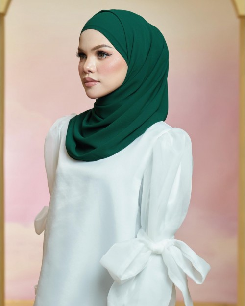 Basic Premium Chiffon Shawl (Emerald Green)